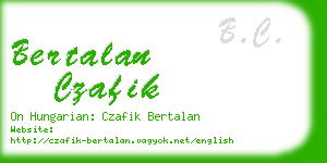 bertalan czafik business card